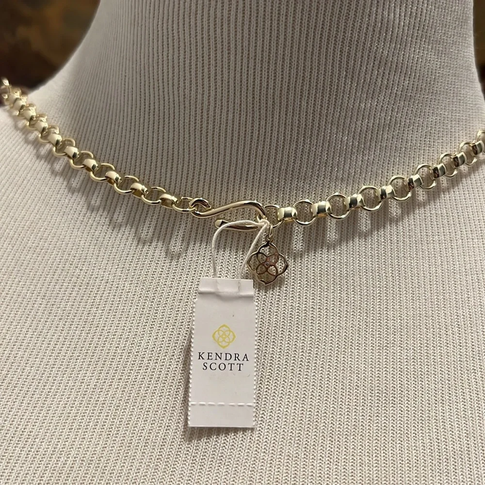 Kendra Scott MCKENNA Statement Necklace Lilac Abalone NWT - Picture 3 of 5